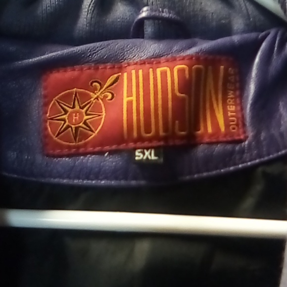 Vintage Hudson Outerwear Purple Real leather button vest polyester inside old - Picture 6 of 10